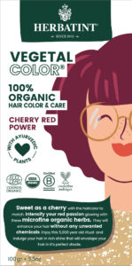 Herbatint kasviväri valkovihreässä pahvipakkauksessa sävyssä cherry red power.