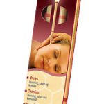 BioSun rentouttavat korvakynttilät pakattu pahvipakkaukseen, jossa tuotetekstit punaisella.