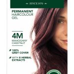 Herbatint kestoväri valkovihreässä pahvipakkauksessa sävyssä 4M eli mahonkikastanja.