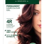 Herbatint kestoväri valkovihreässä pahvipakkauksessa sävyssä 4R eli kuparikastanja.