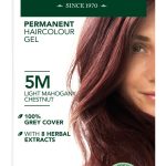 Herbatint kestoväri valkovihreässä pahvipakkauksessa sävyssä 5M eli vaalea mahonkikastanja.