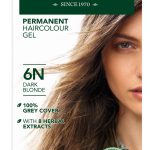 Herbatint kestoväri valkovihreässä pahvipakkauksessa sävyssä 6N eli tummanvaalea.