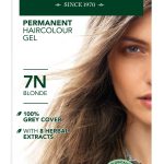 Herbatint kestoväri valkovihreässä pahvipakkauksessa sävyssä 7N eli luonnonvaalea.