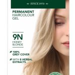 Herbatint kestoväri valkovihreässä pahvipakkauksessa sävyssä 9N eli hunajanvaalea.