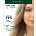 Herbatint kestoväri valkovihreässä pahvipakkauksessa sävyssä FF5 eli hiekanvaalea.