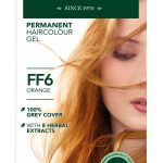 Herbatint kestoväri valkovihreässä pahvipakkauksessa sävyssä FF6 eli oranssi.