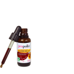 Propolian propolis-tinktuurapullo ja pipetti